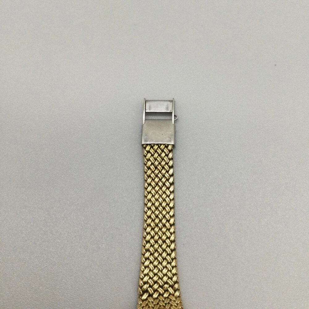 Vintage Tissot Womens Watch 22mm Champagne Dial Gold Tone Mesh New Battery 5.75